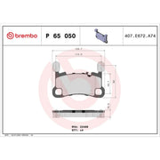 Brembo 4 x Rear Brake Pad Set P65050