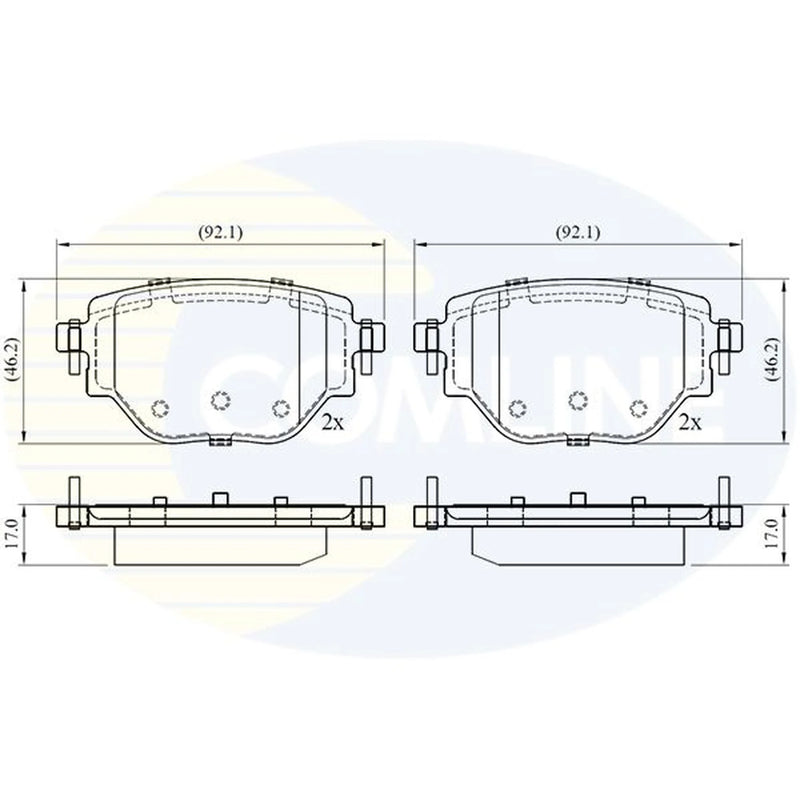 Comline 4 x Rear Brake Pad Set CBP02775
