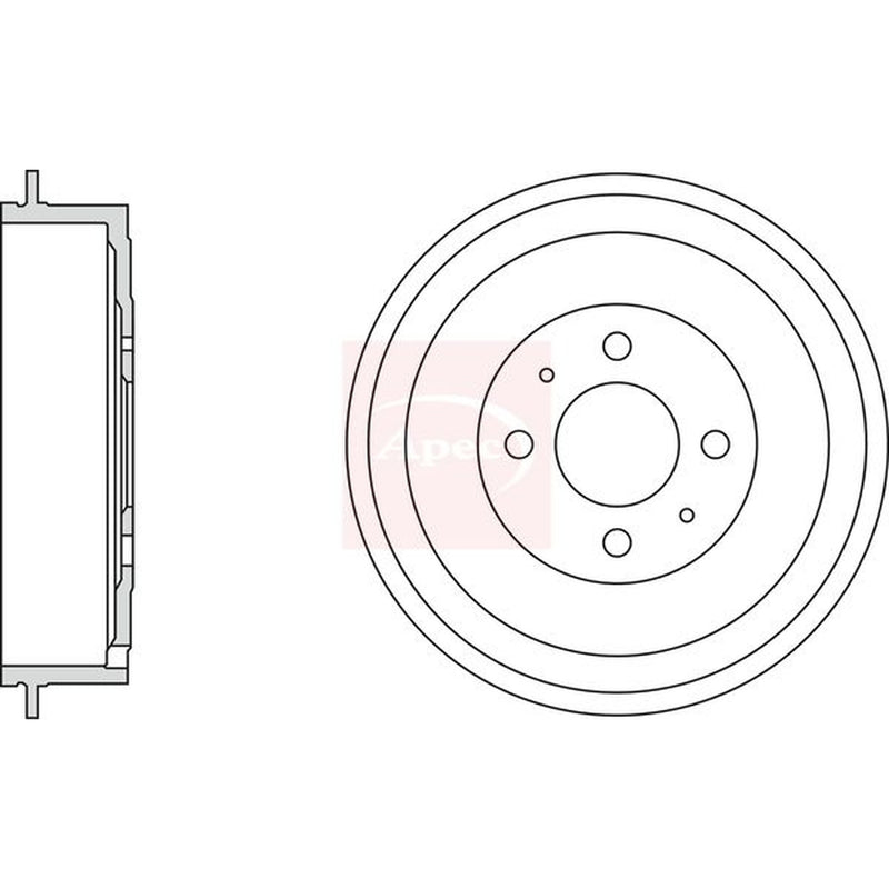 Apec Brake Drum Assembly Rear DRM9976