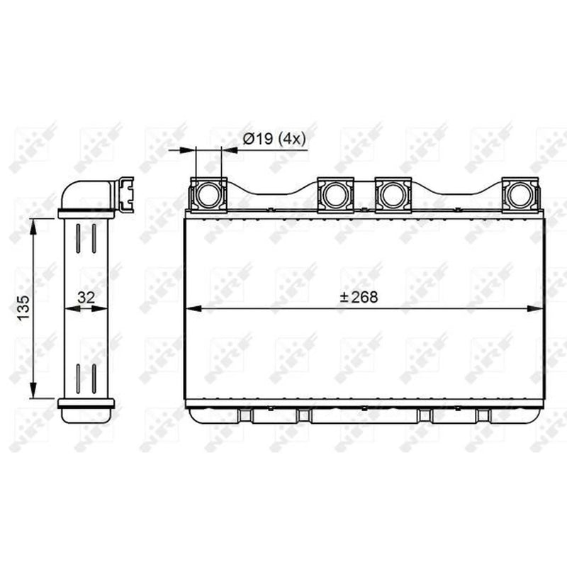 NRF Heater Matrix Core Heat Exchanger 54283