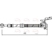 Apec Brake Hydraulic Hose Line Rear Left HOS4131