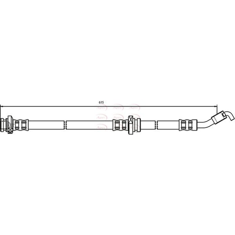 Apec Brake Hydraulic Hose Line Front Right HOS3518