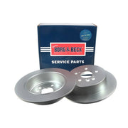 Borg & Beck 2 x Solid Rear Brake Discs BBD4363