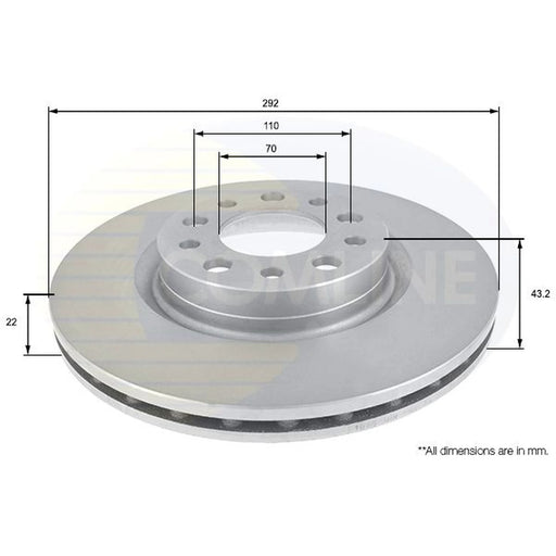 Comline 2 x Rear Brake Discs ADC1826V