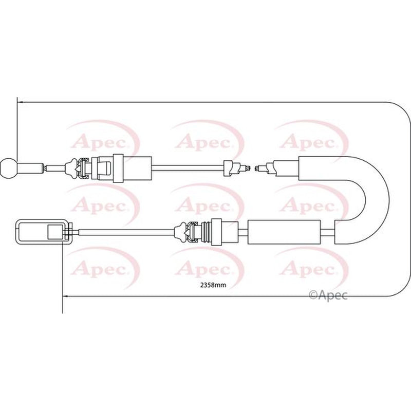 Apec Handbrake Cable Left Rear CAB1053