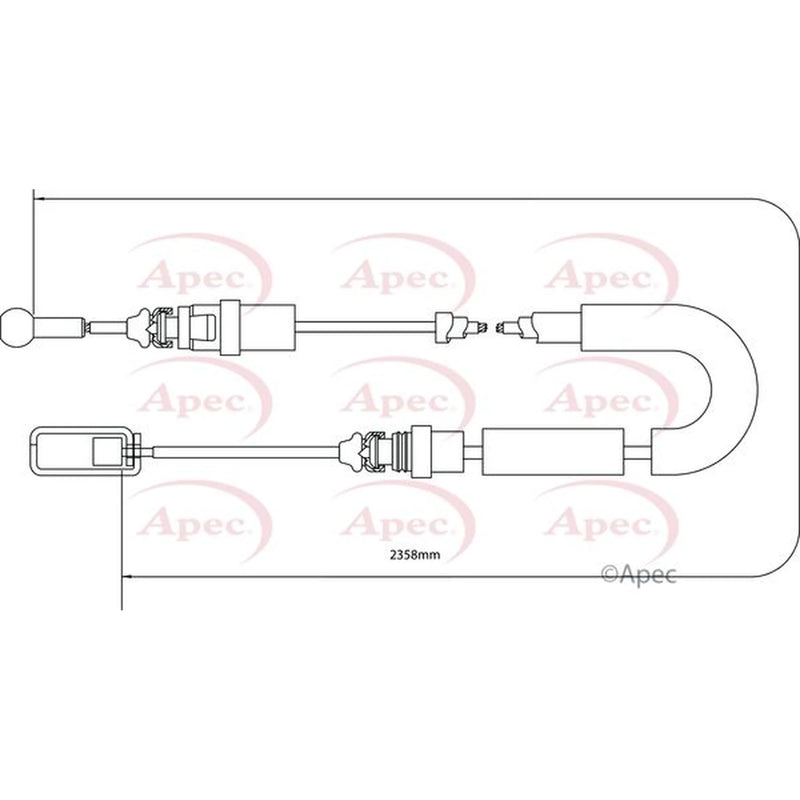 Apec Handbrake Cable Left Rear CAB1053
