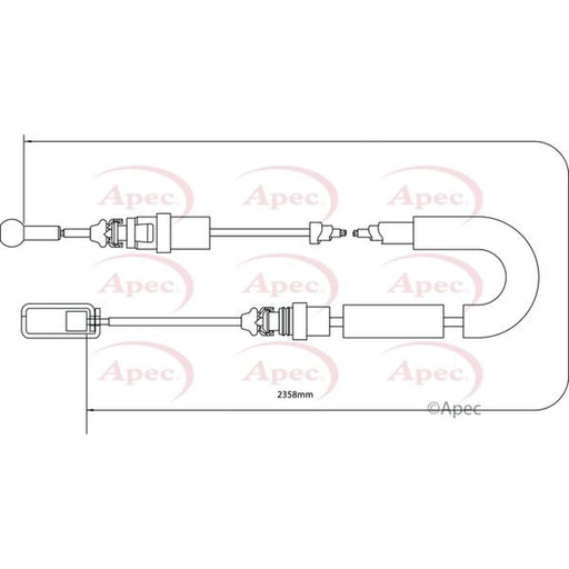 Apec Handbrake Cable Left Rear CAB1053