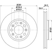 DON 2 x Front Brake Discs PCD14122