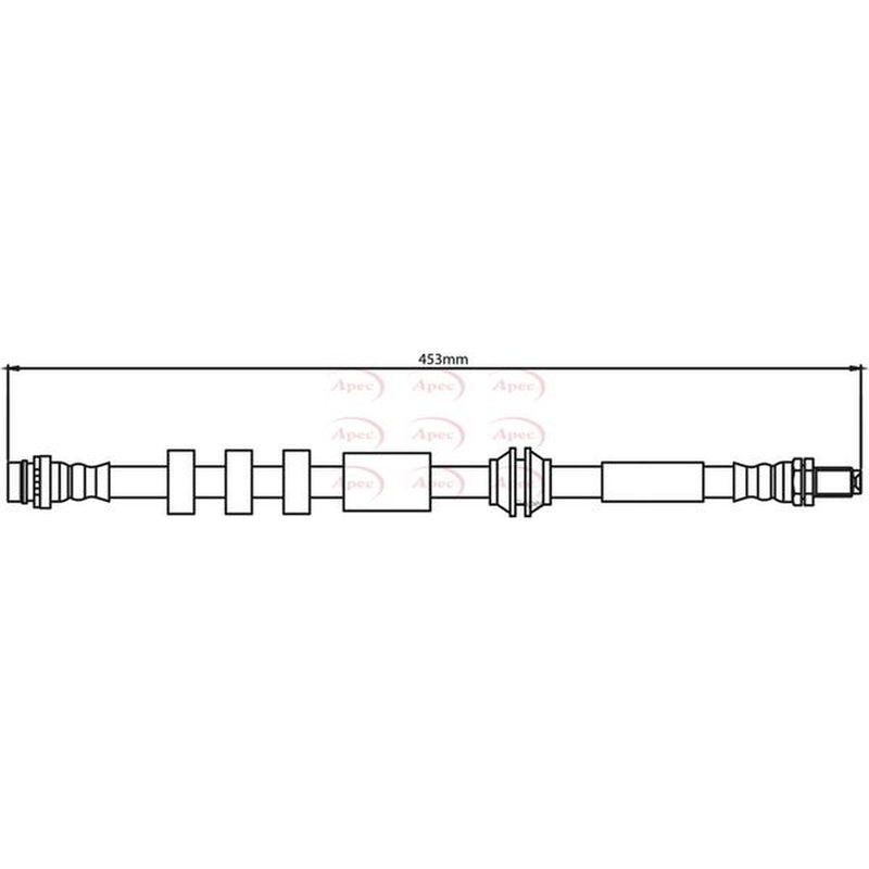 Apec Brake Hydraulic Hose Line Front HOS4154