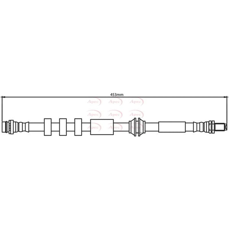 Apec Brake Hydraulic Hose Line Front HOS4154
