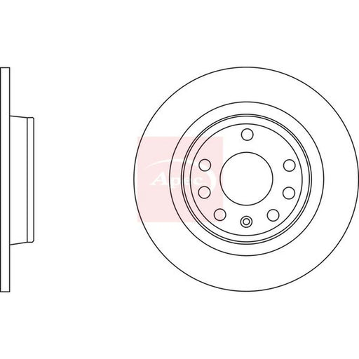 Apec 2 x Solid Rear Brake Discs DSK2717