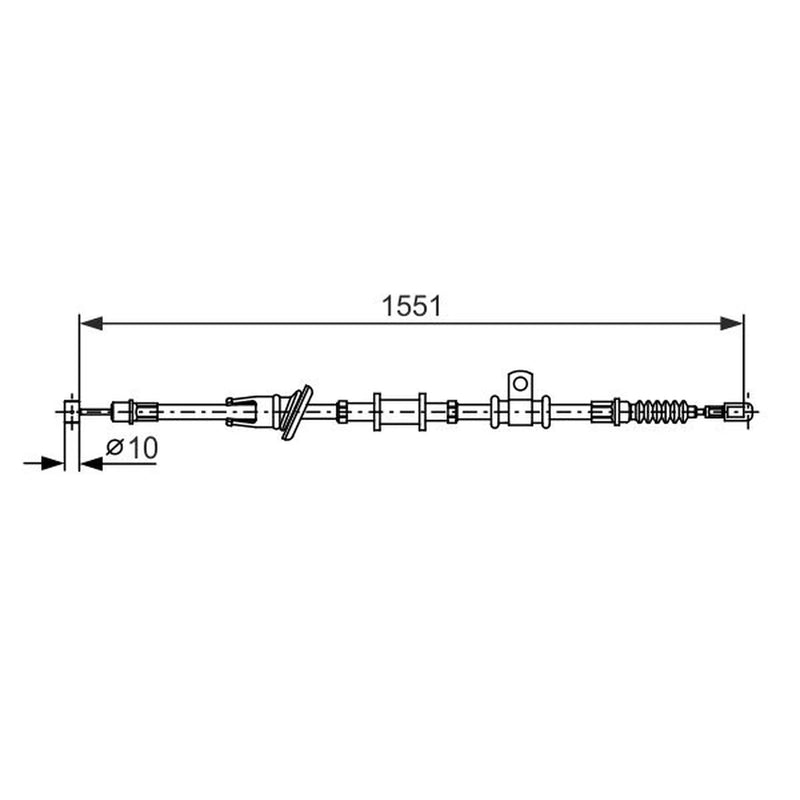 Bosch Handbrake Cable Right Rear 1 987 482 400