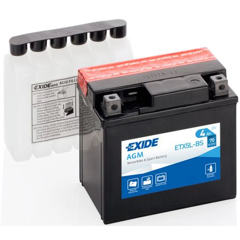 Exide Battery 12V 4Ah 70A ETX5L-BS