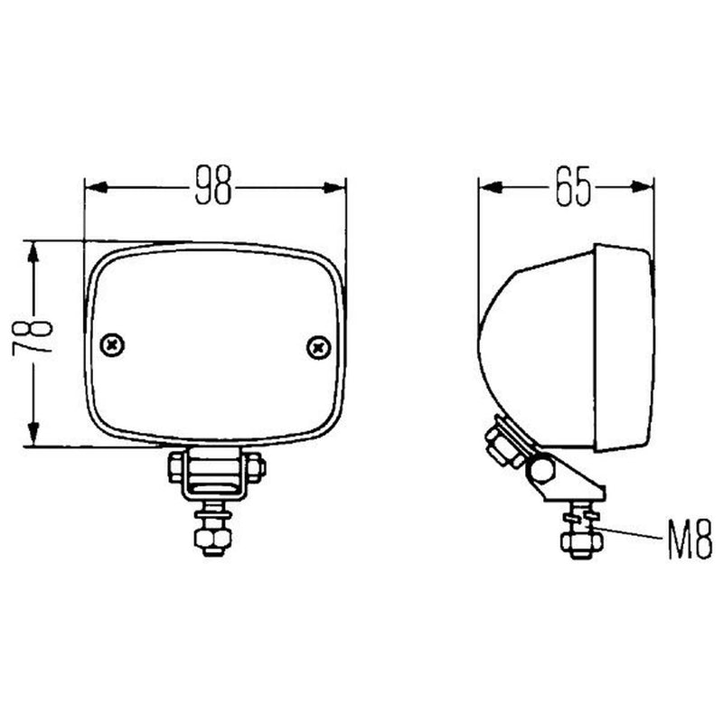 Hella Rear Fog Light Lamp Unit Right 2NE 003 030-151