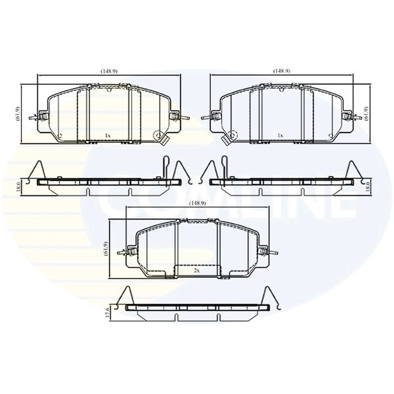 Comline 4 x Front Brake Pad Set CBP33528