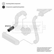 Borg & Beck Intercooler Turbo Charge Air Hose BTH1712