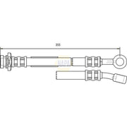 NAPA Brake Hydraulic Hose Line Front R NBH1307