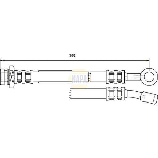 NAPA Brake Hydraulic Hose Line Front R NBH1307