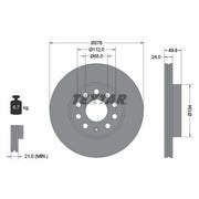 Textar 2 x Internally Vented Brake Discs 92271903
