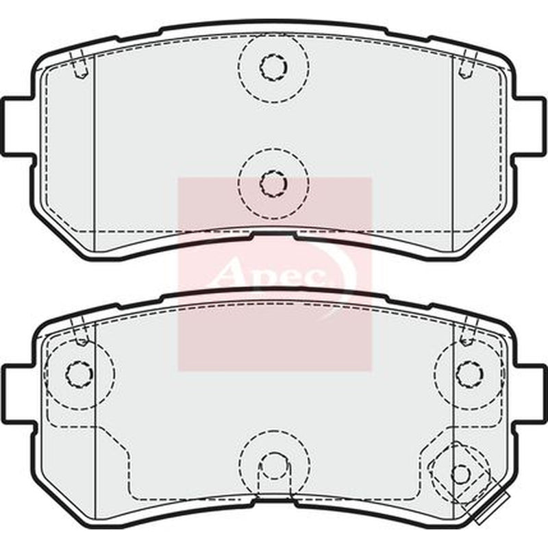Apec Rear Brake Pad Set PAD1955
