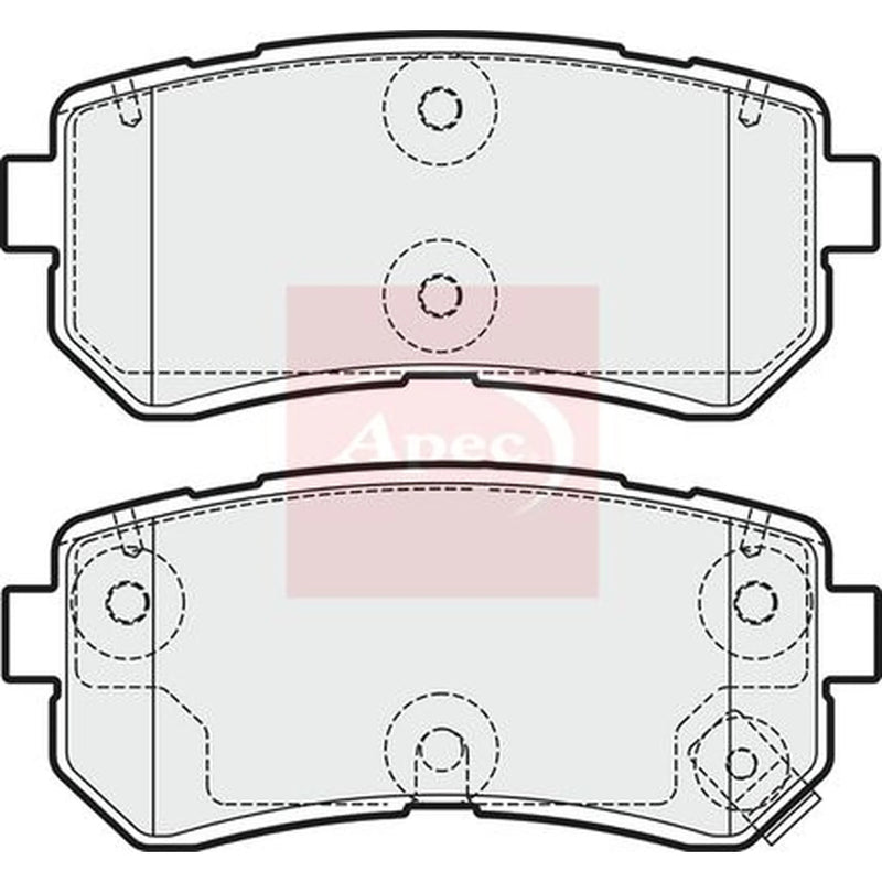 Apec Rear Brake Pad Set PAD1955