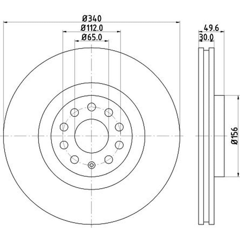DON 2 x Internally Vented Front Brake Discs PCD12781