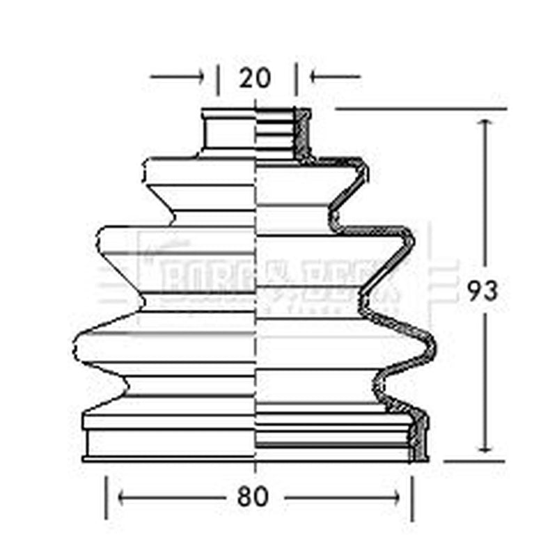 Borg & Beck Drive Shaft Bellow Kit Front Left BCB2171