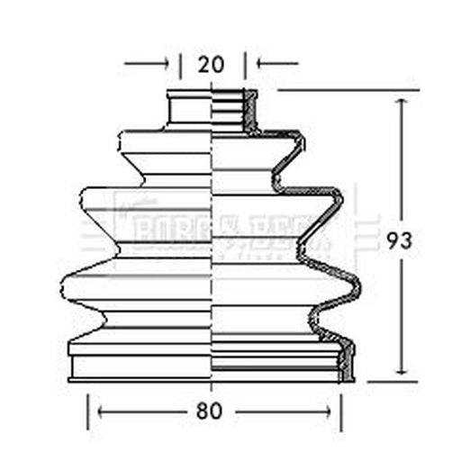 Borg & Beck Drive Shaft Bellow Kit Front Left BCB2171