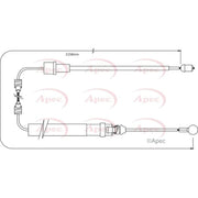 Apec Handbrake Cable Left Rear CAB1352