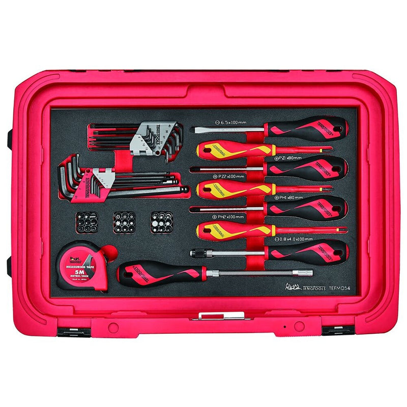 Teng Tools Screwdriver Set FOAM3 54 Pieces