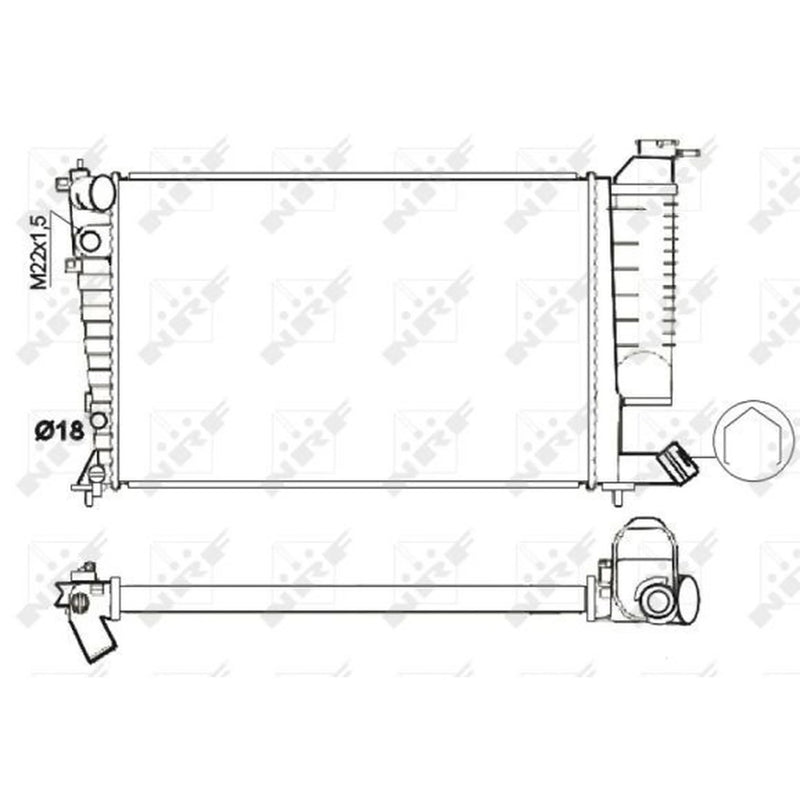 NRF Engine Radiator 54716