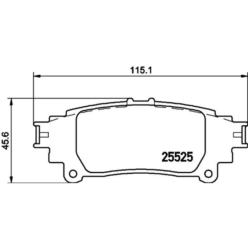 DON Rear Brake Pad Set PCP1576