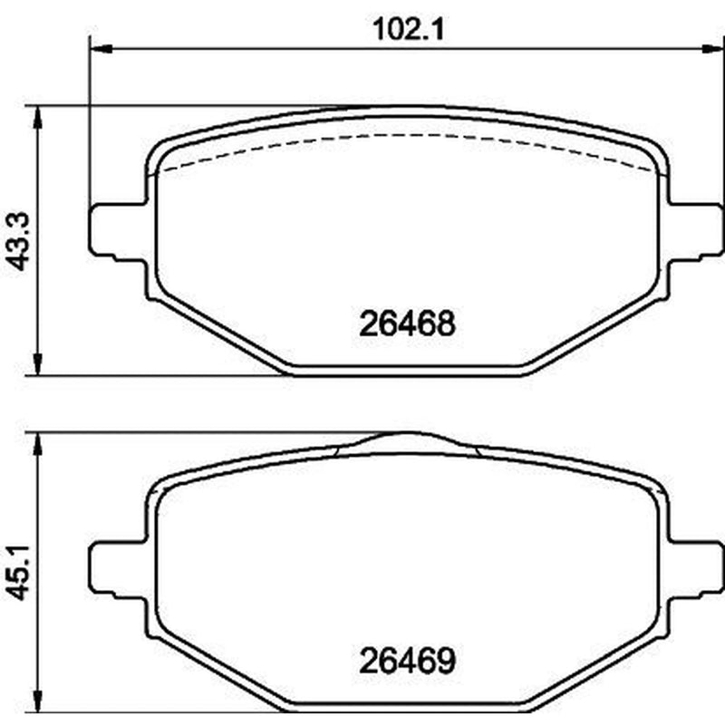 DON Rear Brake Pad Set PCP2063