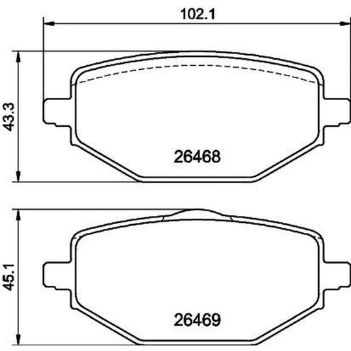 Mintex Rear Brake Pad Set MDB3504