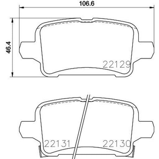 Mintex Rear Brake Pad Set MDB3858