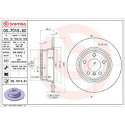Brembo 2 x Solid Rear Brake Discs 08.7019.81