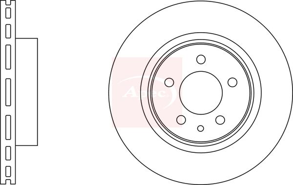 Apec 2 x Brake Disc Set Vented