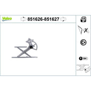 Valeo Electric Window Regulator Lifter Left 851626