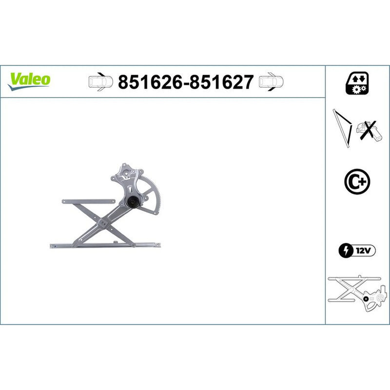 Valeo Electric Window Regulator Lifter Right 851627