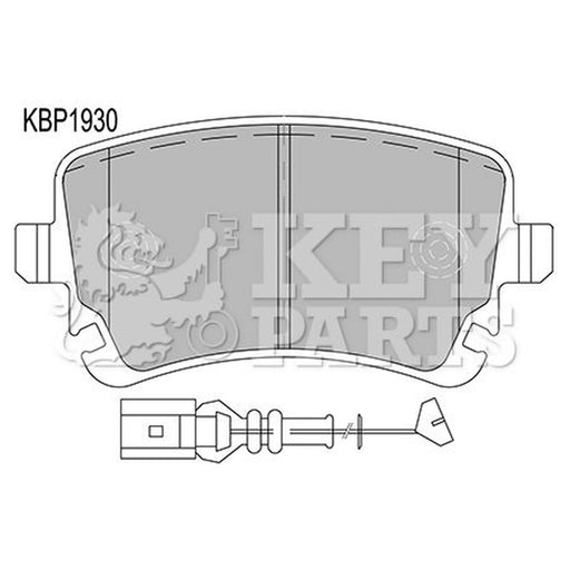 Key Parts 4 x Rear Brake Pad Set KBP1930