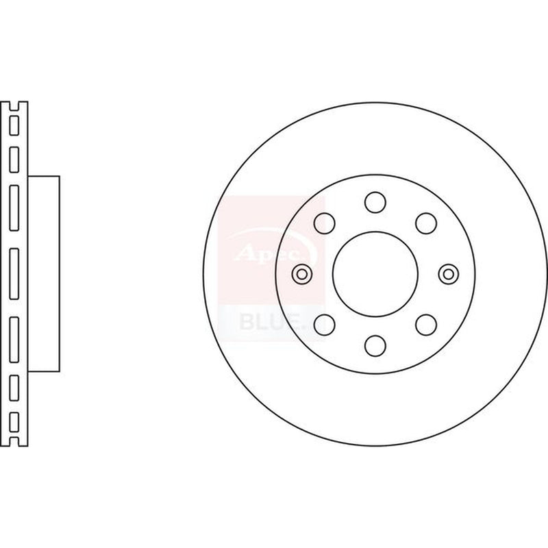 Apec 2 x Vented Front Brake Discs SDK6386