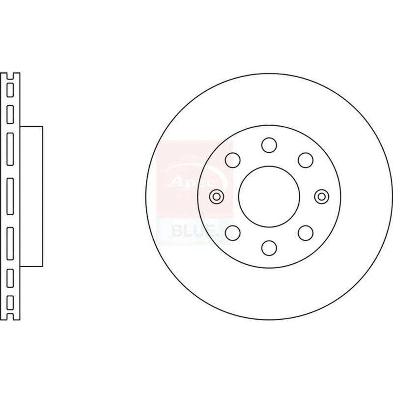 Apec 2 x Vented Front Brake Discs SDK6386