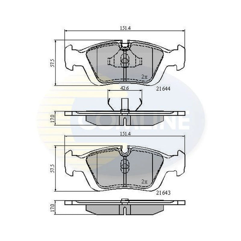 Comline 4 x Front Brake Pad Set CBP0513