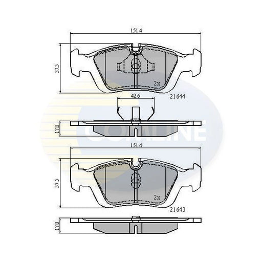Comline 4 x Front Brake Pad Set CBP0513