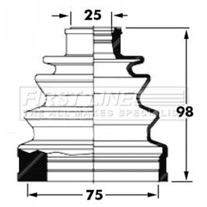 First Line Drive Shaft Bellow Kit Front Left FCB6031