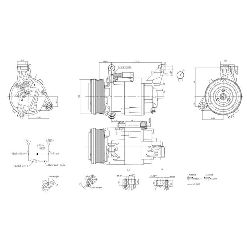 Hella Air Conditioning Compressor 8FK 366 200-581