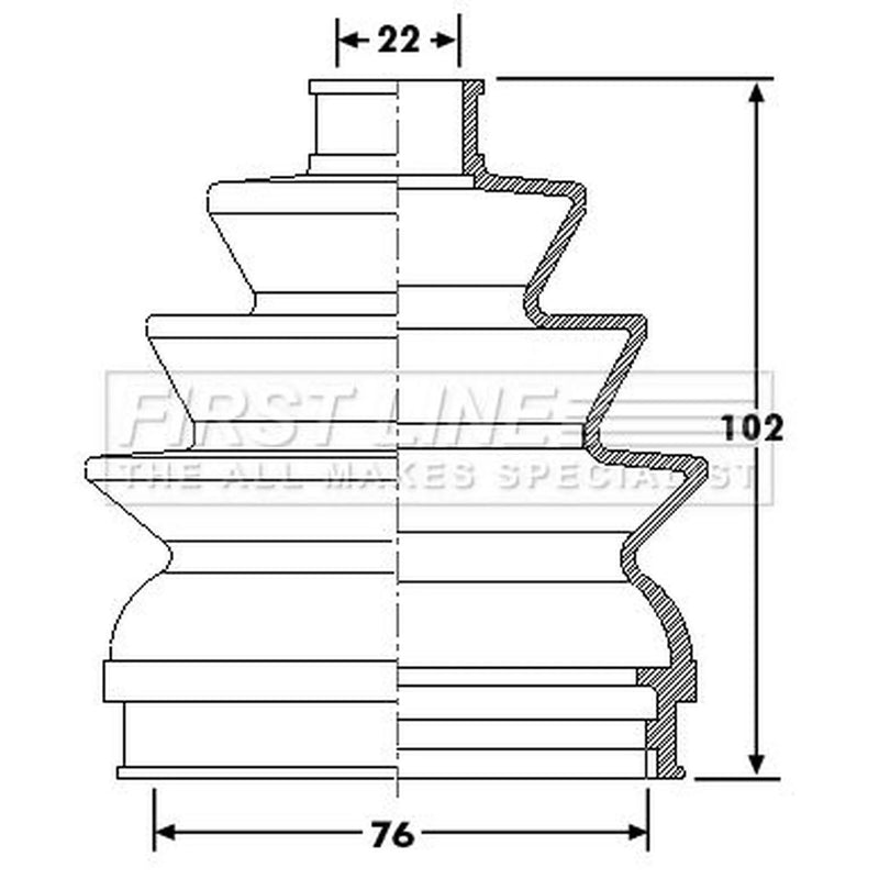 First Line Drive Shaft Bellow Kit Front Left FCB6178