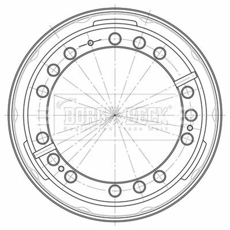Borg & Beck Brake Drum Assembly Rear BBR32532