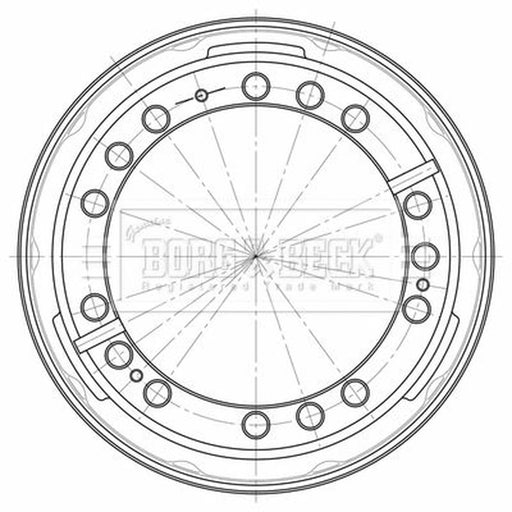 Borg & Beck Brake Drum Assembly Rear BBR32532