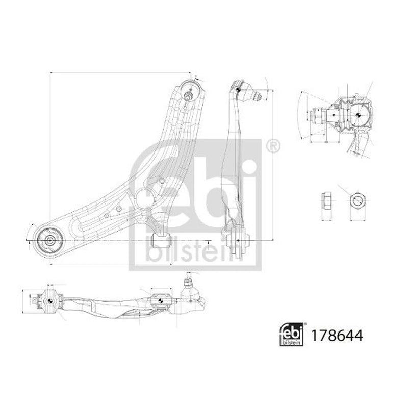 Febi Control/Trailing Arm Front Left 178644